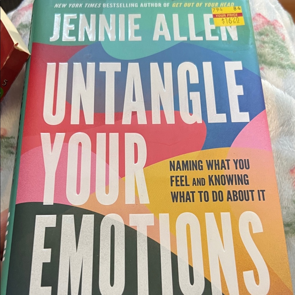 Untangle Your Emotions Book by Jennie Allen comes with work book 2 pc